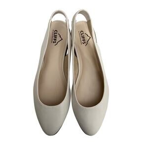 White mountain Cliffs Slingback Woman’s Shoes size 7M cream color sandal